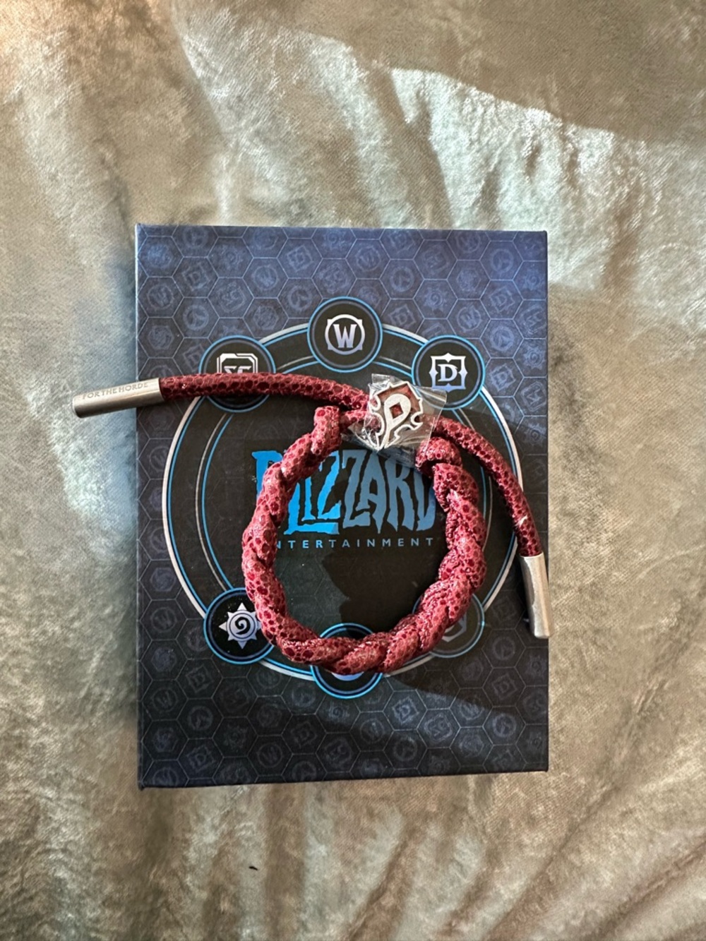 Blizzard Entertainment Horde Maroon Braided Cord Bracelet